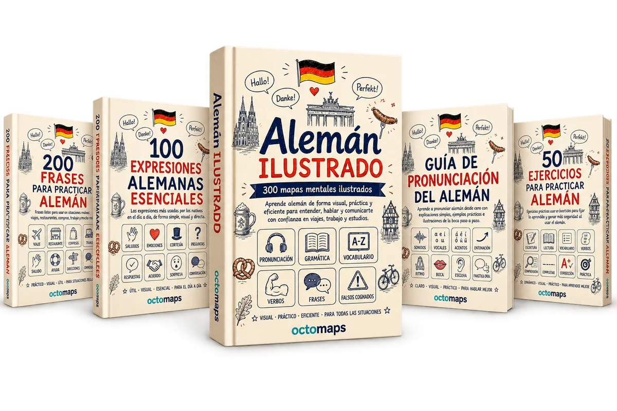 Alemán Ilustrado con mapas mentales y cuatro bonos