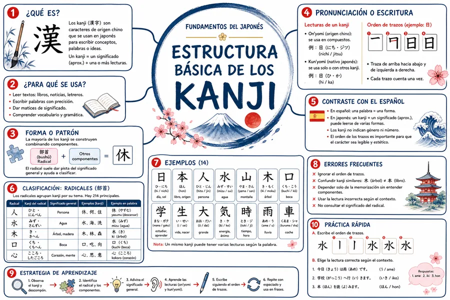 Página ilustrada del material